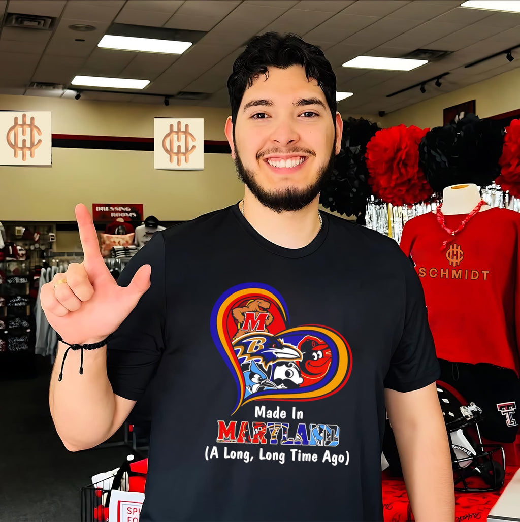 Made in Maryland A Long Long Time Ago heart shirt