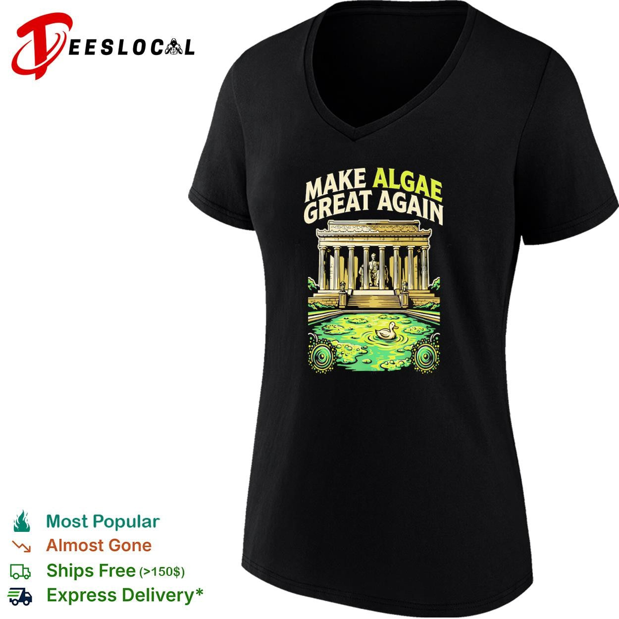 Make algae great again Lincoln memorial duck shirt