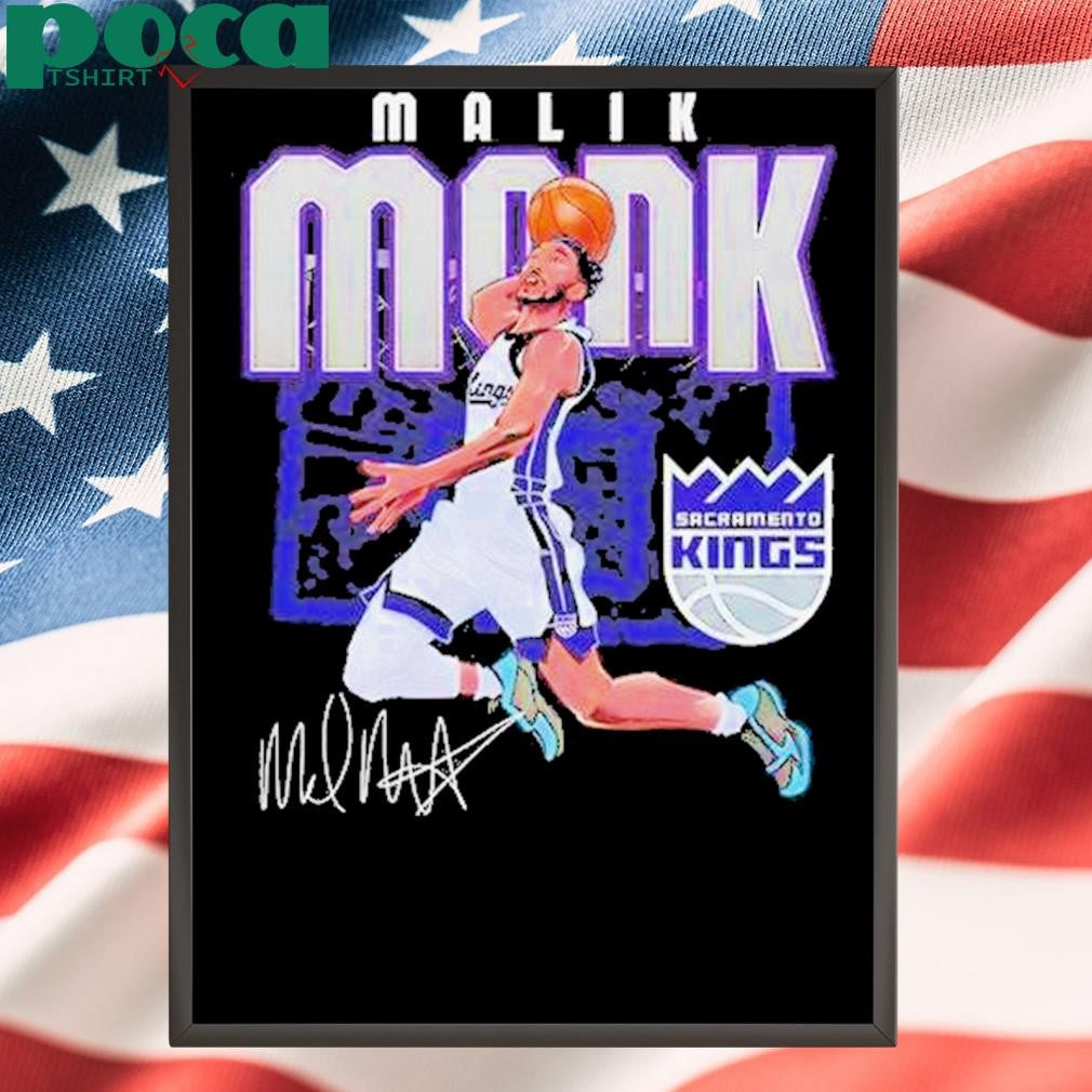 Malik Monk Sacramento Kings Nba Basketball Shattered Signature Vintage Shirt
