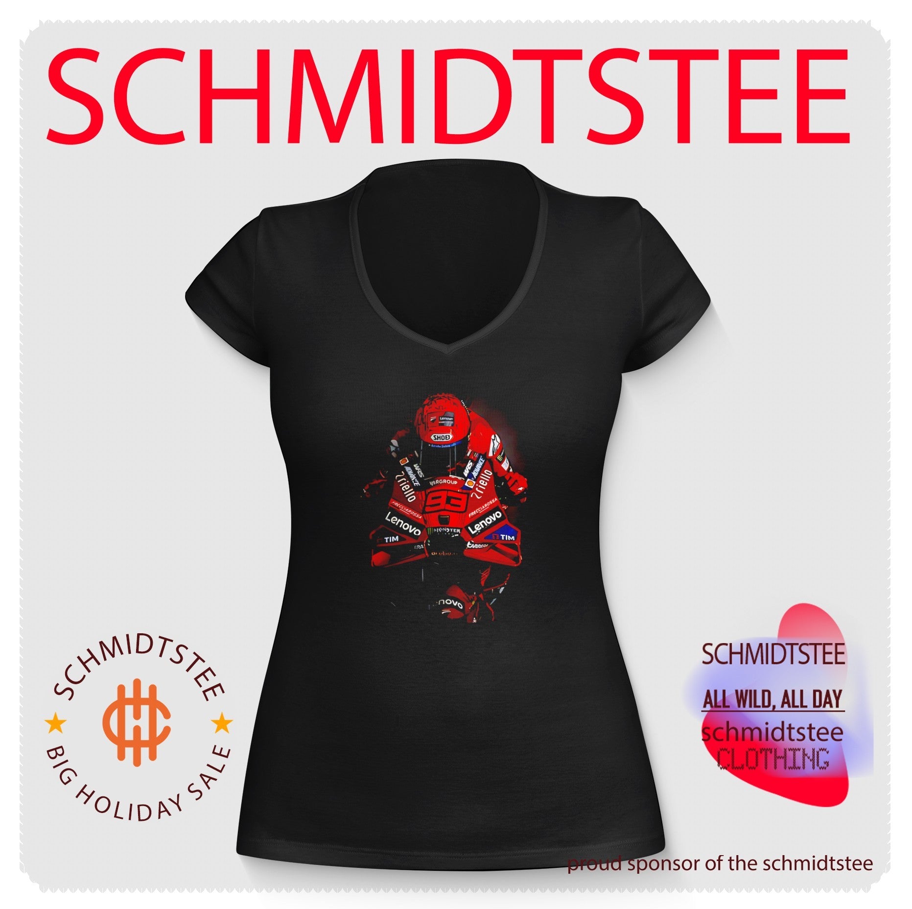 Marc Marquez red motorcycle cool shirt