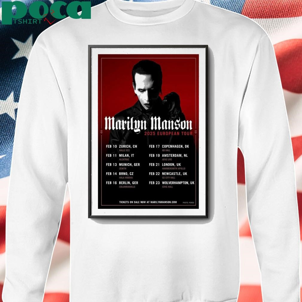 Marilyn Manson European Tour 2025 Poster shirt