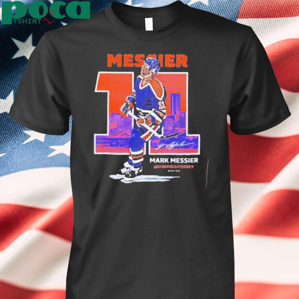 Mark Messier Edmonton Oilers Throwback Signature shirt