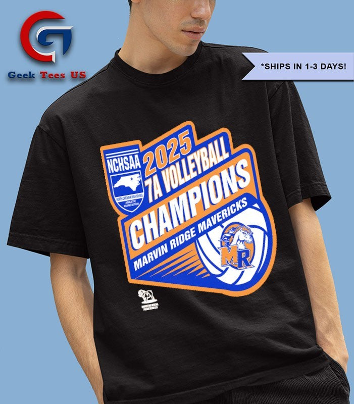 Marvin Ridge Mavericks NCHSAA 7A Volleyball Champions 2025 T-shirt