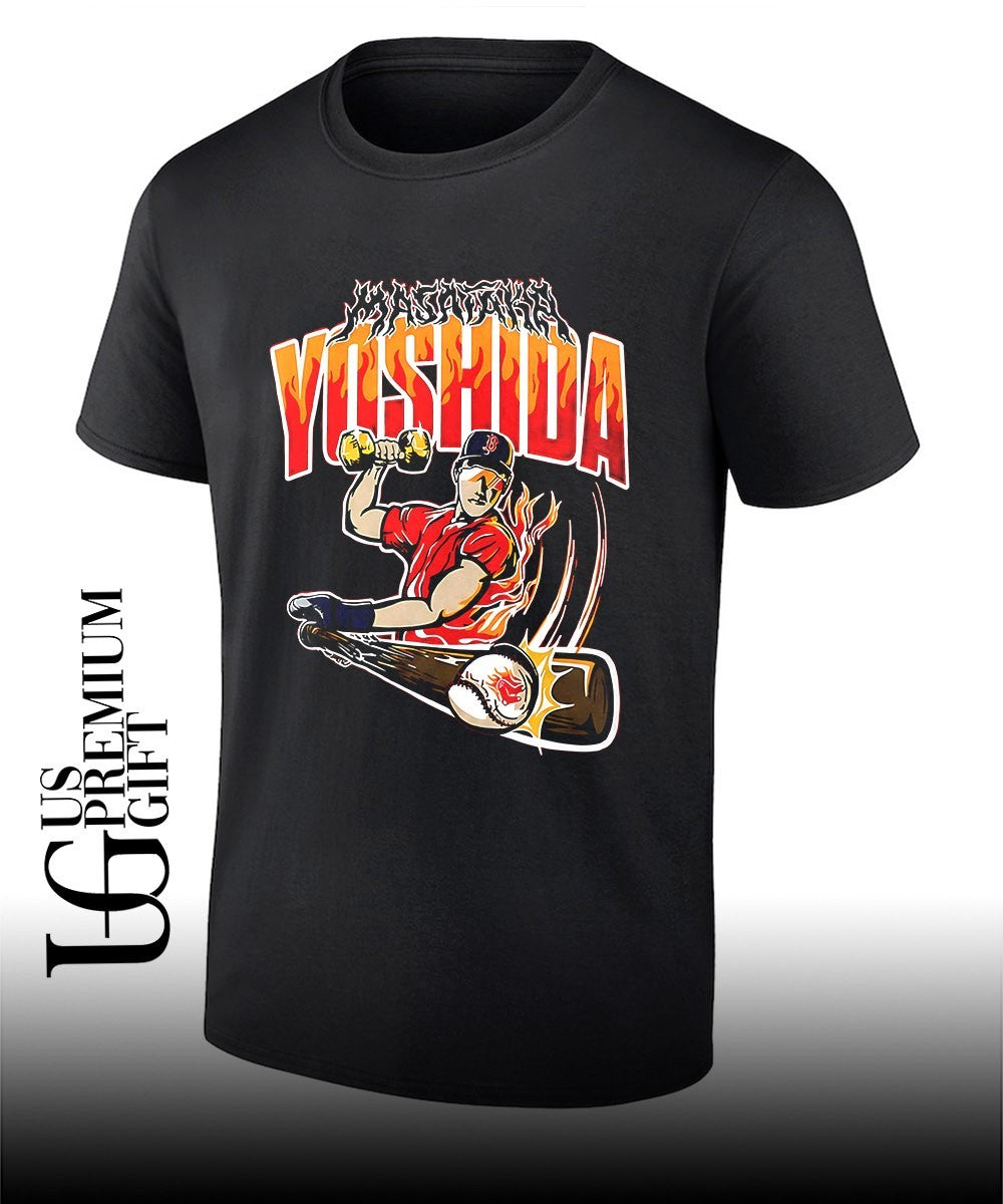 Masataka Yoshida Boston Red Sox MLB Baseball Athlete Masataka Yoshida Flames shirt