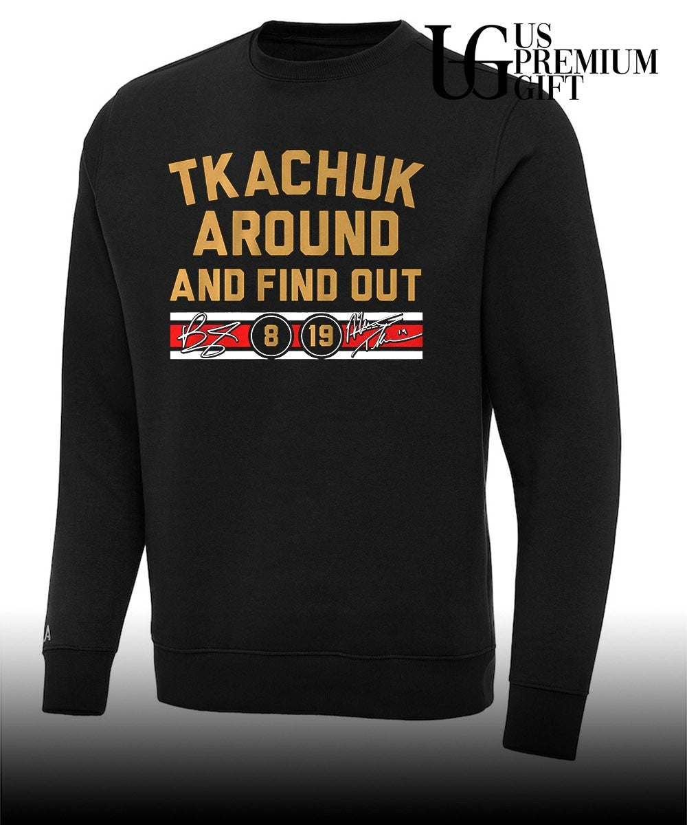 Matthew and Brady Tkachuk Around And Find Out Florida Panthers NHL signature shirt