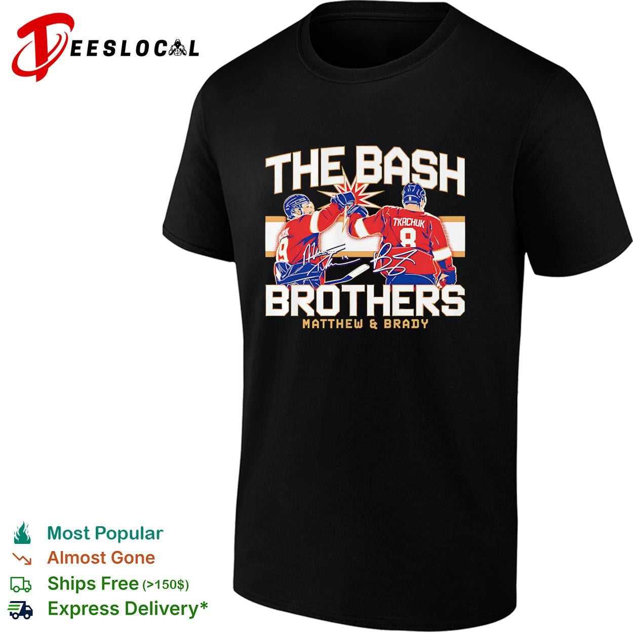 Matthew and Brady Tkachuk Florida Panthers The Bash Brothers siganture shirt
