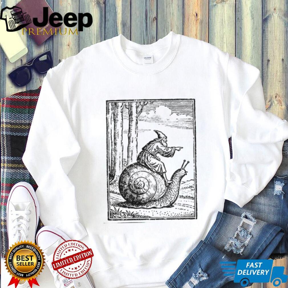 Medieval Snail Rider Graphic Vintage 90s Renaissance Fantasy shirt