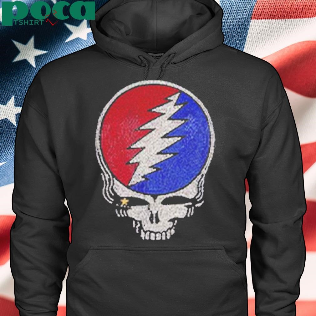 Meghan Fabulous Grateful Dead Rhinestone Stealie Relaxed Two Sides Unisex T-Shirt