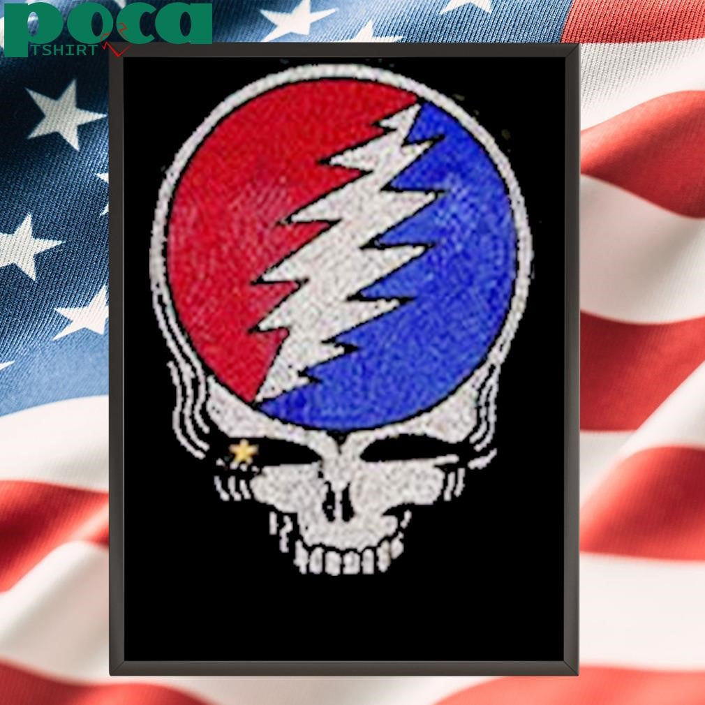 Meghan Fabulous Grateful Dead Rhinestone Stealie Relaxed Two Sides Unisex T-Shirt