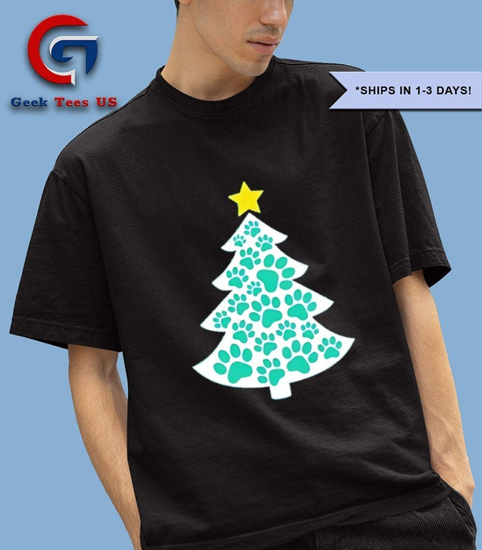 Merry Christmas Tree Paws shirt