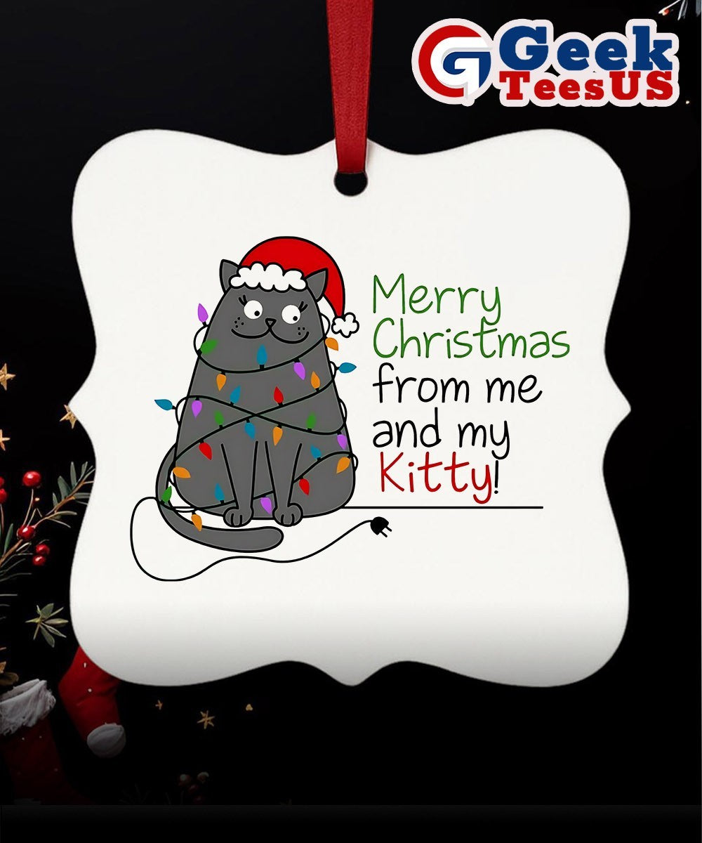 Merry Christmas from my Kitty funny Ornament