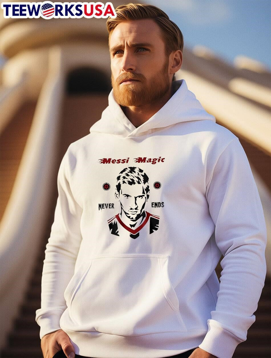 Messi Magic Never Ends Soccer Player Portrait Argentine Legend shirt