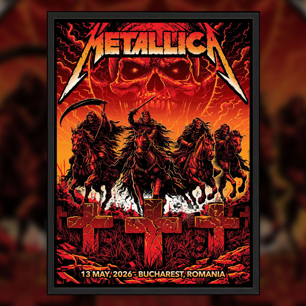 Metallica M72 Bucharest Romania 2026 Poster By Maxx242