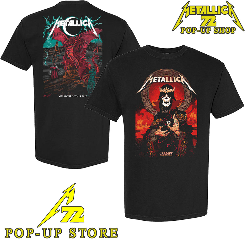Metallica M72 Cardiff Wales June 28, 2026 Poster Art Two Night T-Shirt