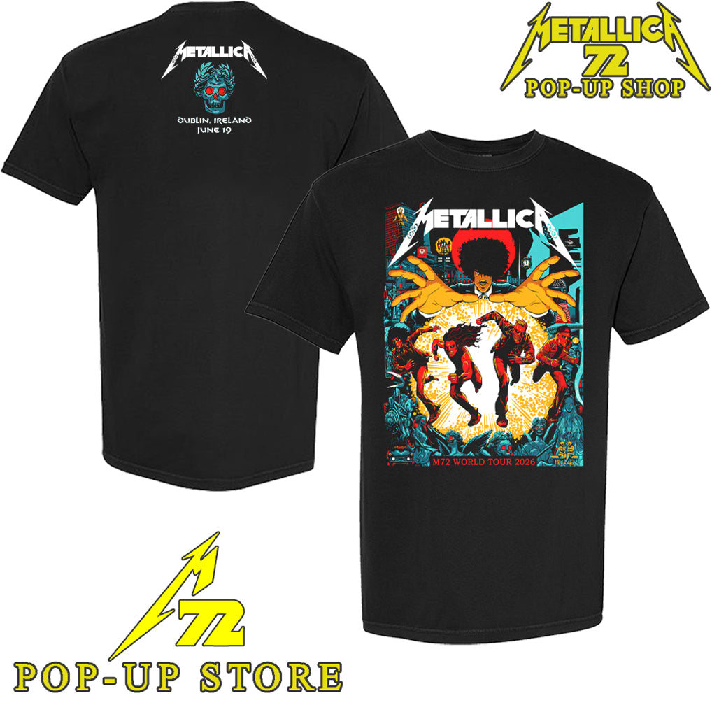 Metallica M72 Dublin Ireland June 19, 2026 Art By Mick Cassidy Pop-Up Shop T-Shirt