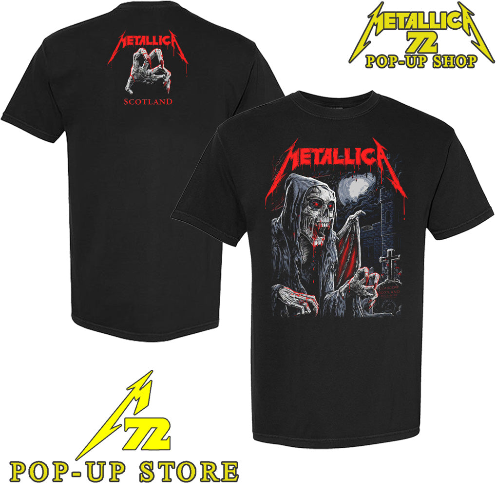 Metallica M72Glasgow June 25, 2026 Art By Landon Armstrong Pop-Up Store T-Shirt