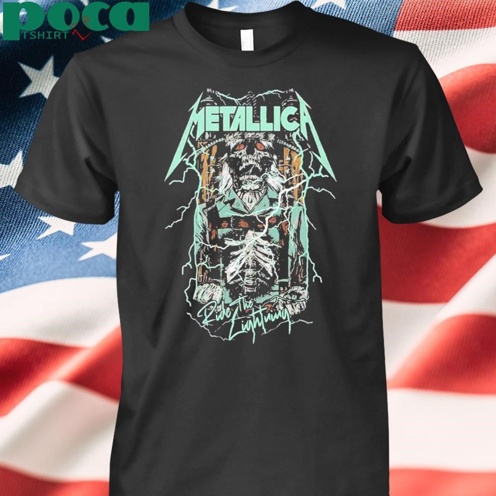 Metallica Ride The Lightning Pinball Art The Black Album By Rhys Cooper shirt