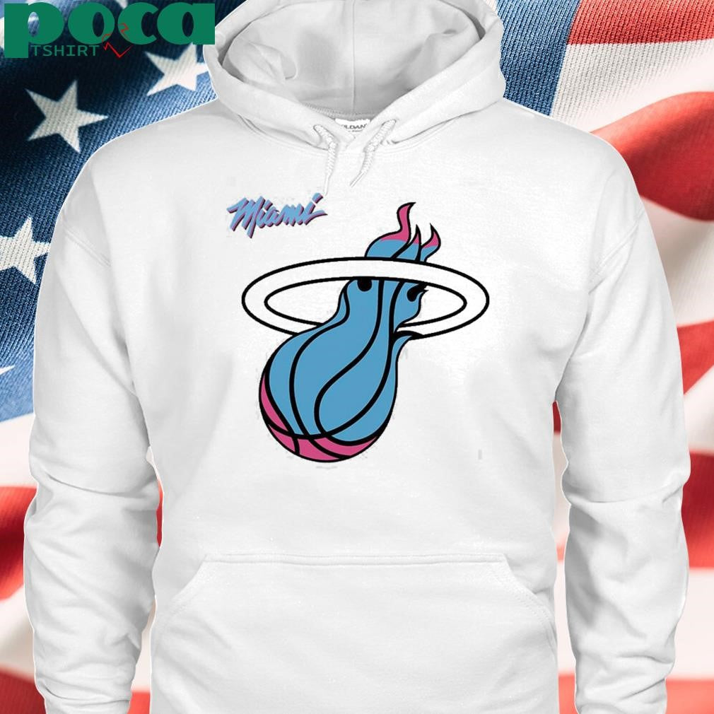 Miami Heat 2025 NBA White Vice Logo Unisex T-Shirt