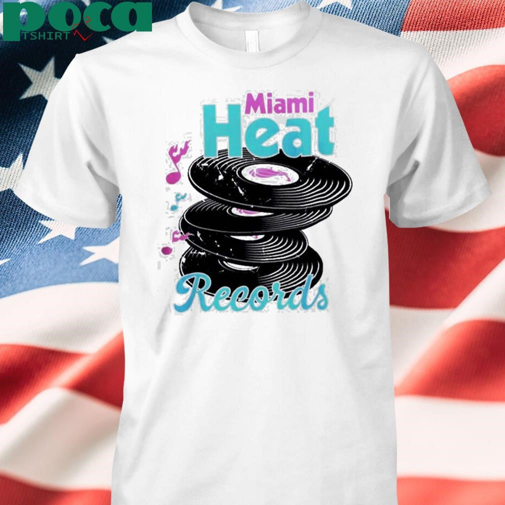 Miami Heat Court Culture Original Vice Records Disks Stack Two Sides Unisex T-Shirt