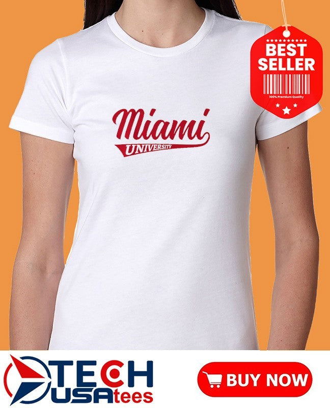 Miami Redhawks Basketball classic script logo shirt