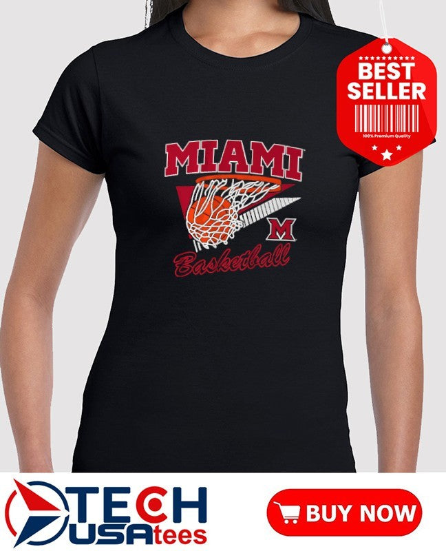 Miami Redhawks Basketball retro swish shirt