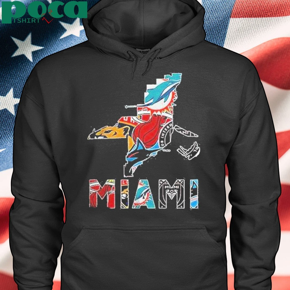Miami Sports Team Map Logo Shirt