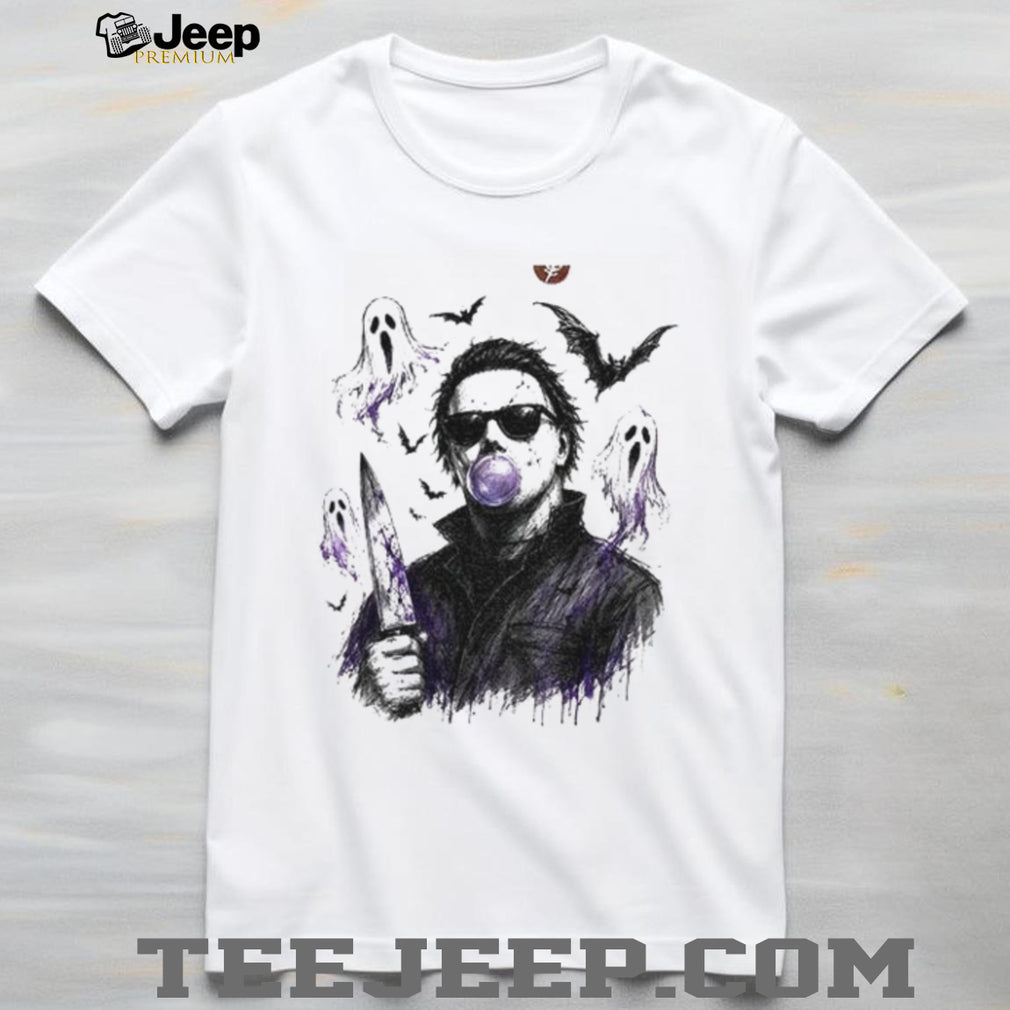 Michael Myers Bubble Gum Slasher Graphic Spooky Season Movie shirt