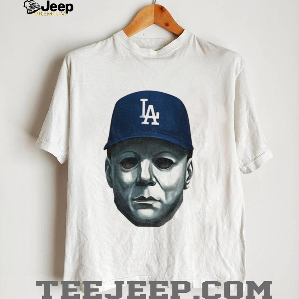Michael Myers Los Angeles Dodgers cap Halloween shirt
