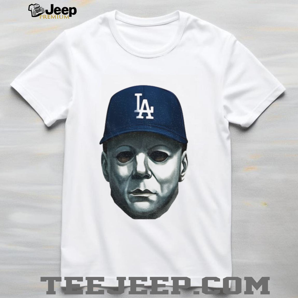 Michael Myers Los Angeles Dodgers cap Halloween shirt