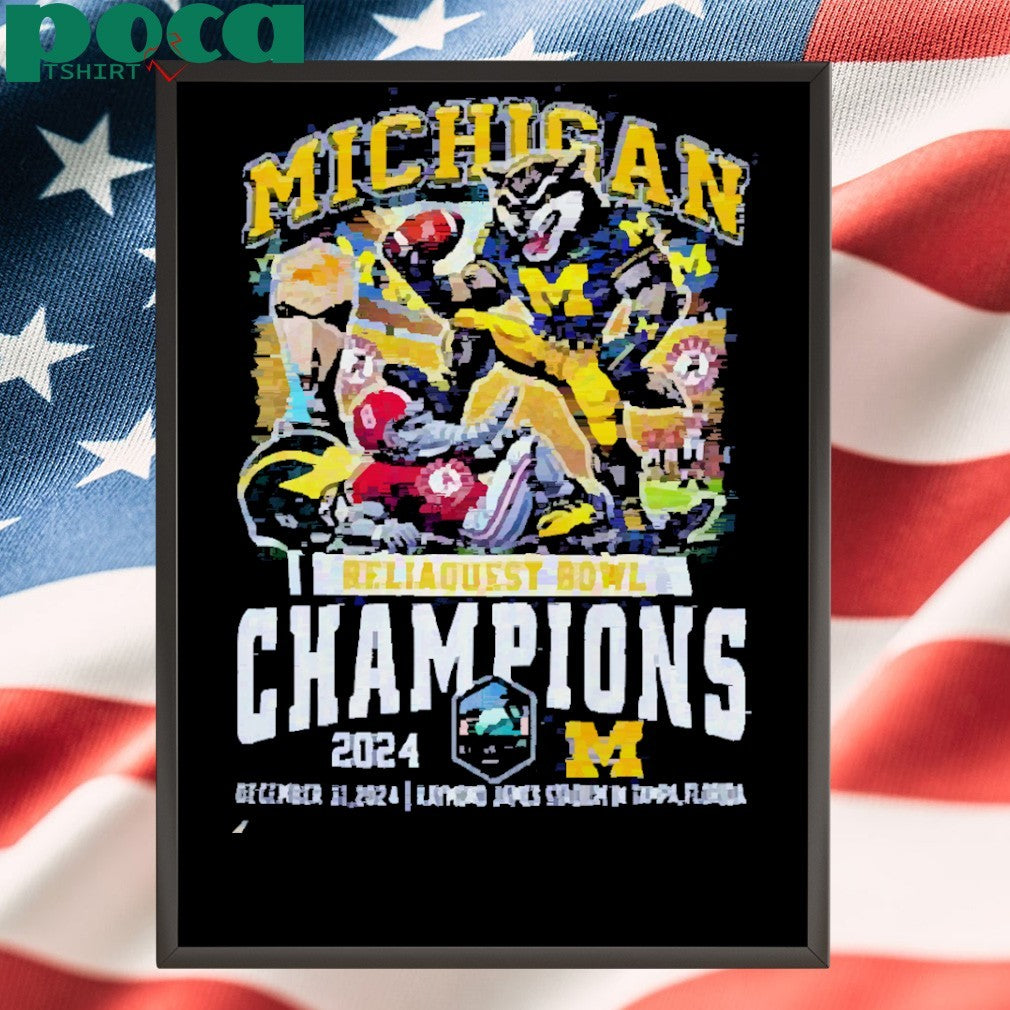 Michigan Wolverines Reliaquest Bowl Champions 2025 Shirt
