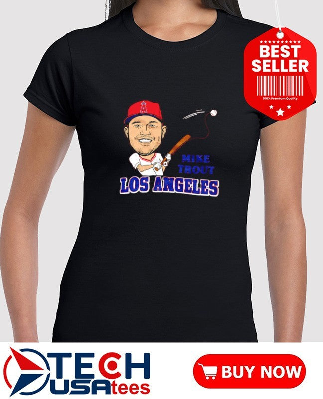 Mike Trout Los Angeles Angels superstar caricature shirt
