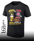 Milwaukee Brewers Chicago Cubs MLB Brewers vs Cubs Milwaukee beer brats and beating Chicago shirt