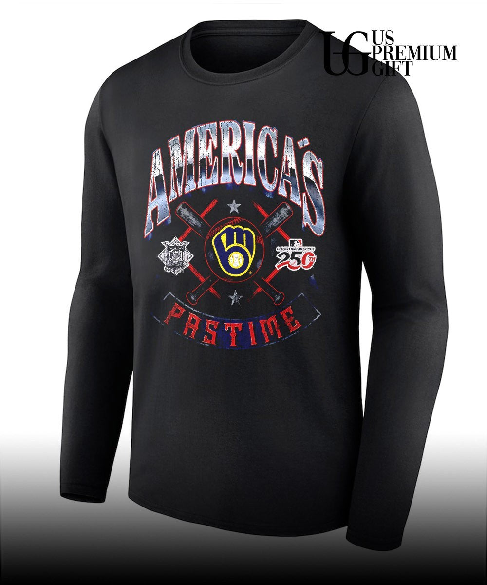 Milwaukee Brewers baseball Americana 250th Pastime celebrating logo shirt