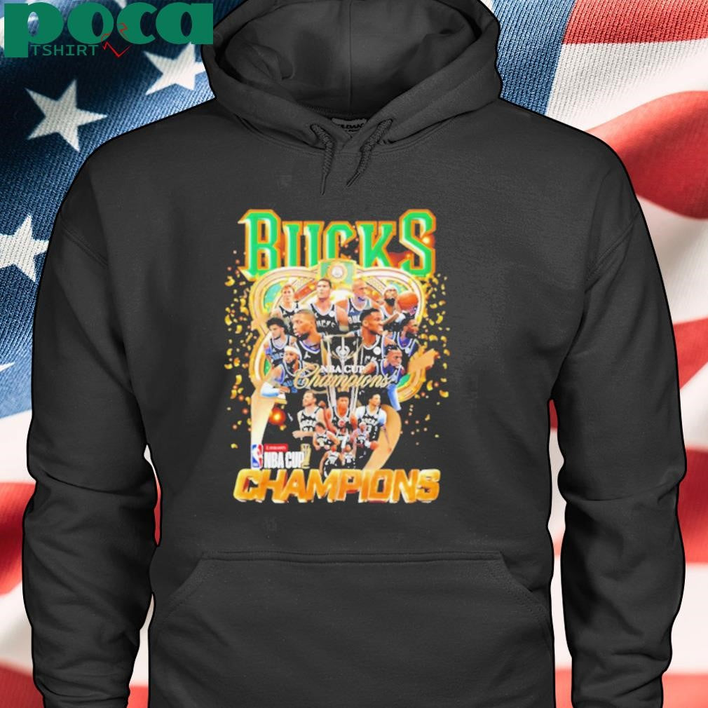Milwaukee Bucks 2024 NBA Cup Champions all team trophy shirt