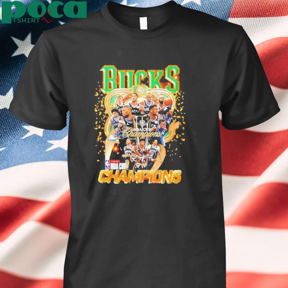 Milwaukee Bucks 2024 NBA Cup Champions all team trophy shirt