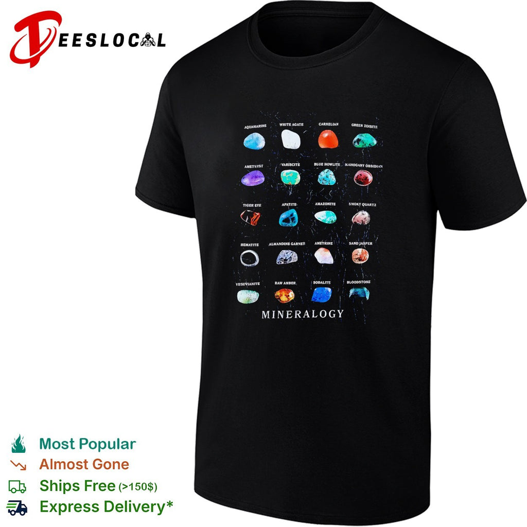 Mineralogy gemstones shirt