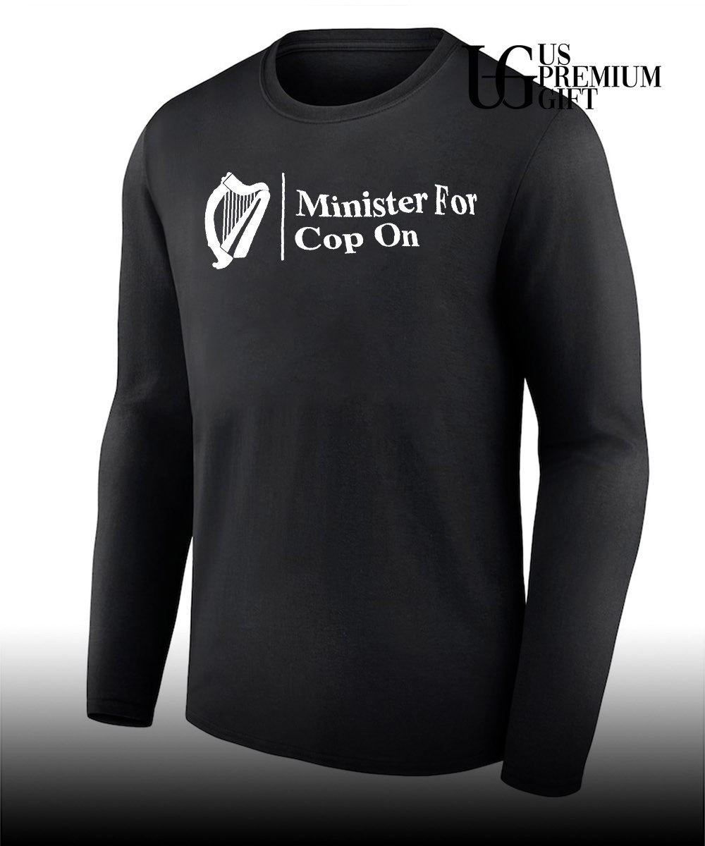 Minister for cop on T-shirt