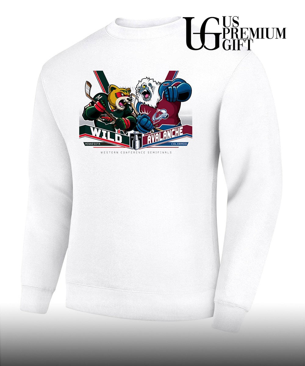 Minnesota Wild vs Colorado Avalanche NHL Western Conference Semifinals 2026 mascot shirt