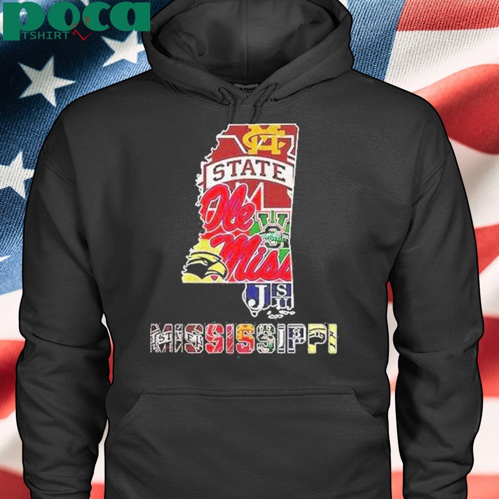 Mississippi Sports Team Map Logo Shirt