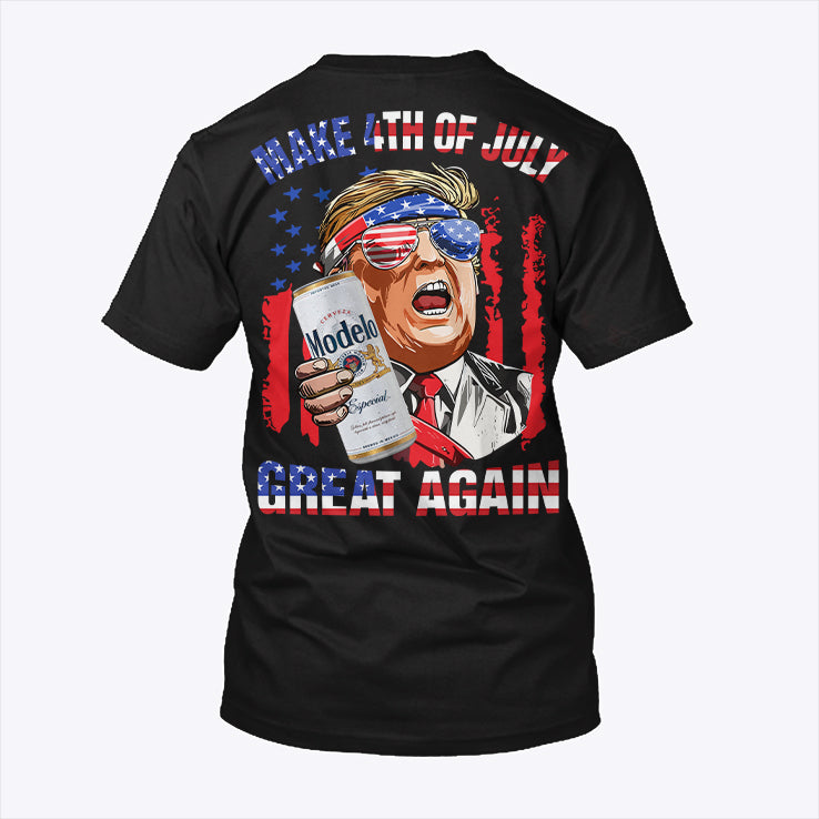 Modelo Trump Make 4th of July Great Again T Shirt