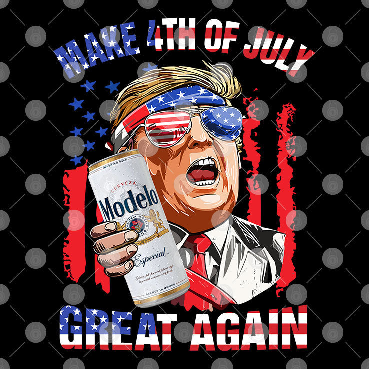 Modelo Trump Make 4th of July Great Again T Shirt