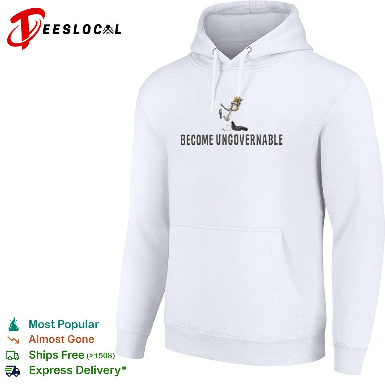 Monkey wearing crown become ungovernable shirt