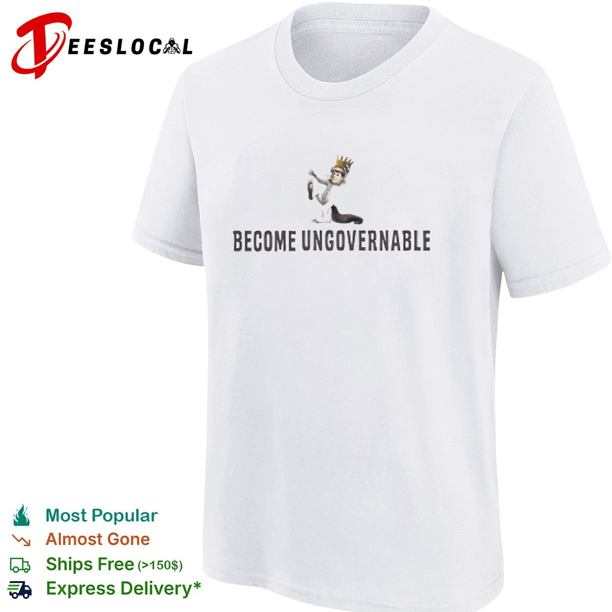 Monkey wearing crown become ungovernable shirt
