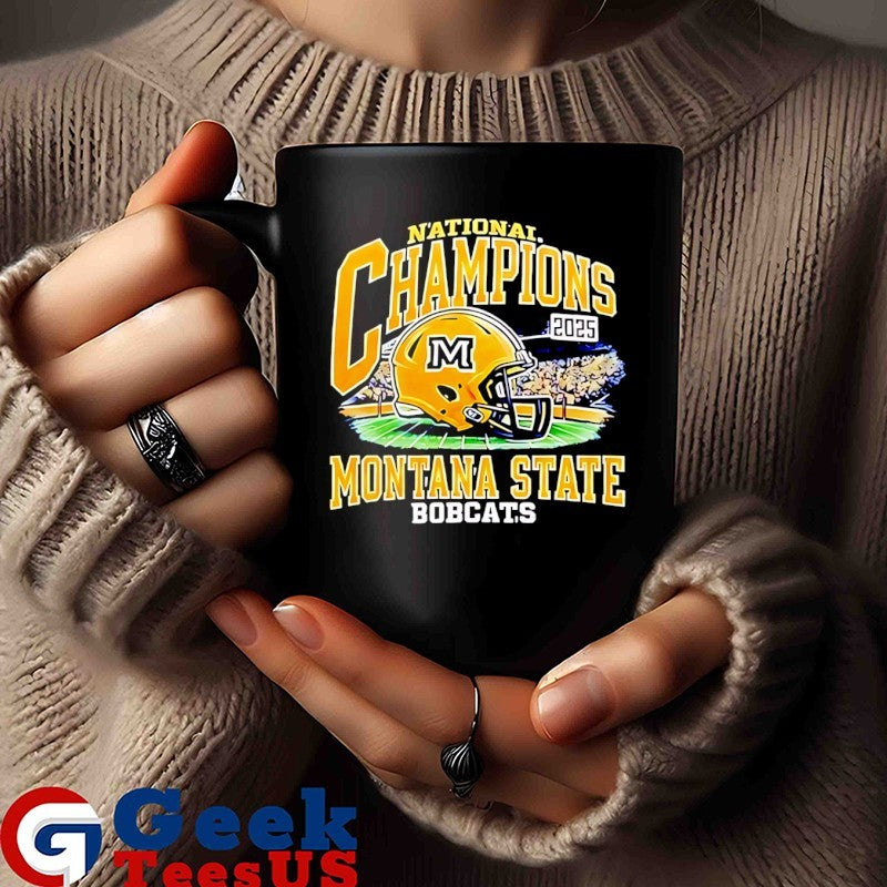 Montana State Football Division I Football National Champions 2025 helmet T-T-shirt