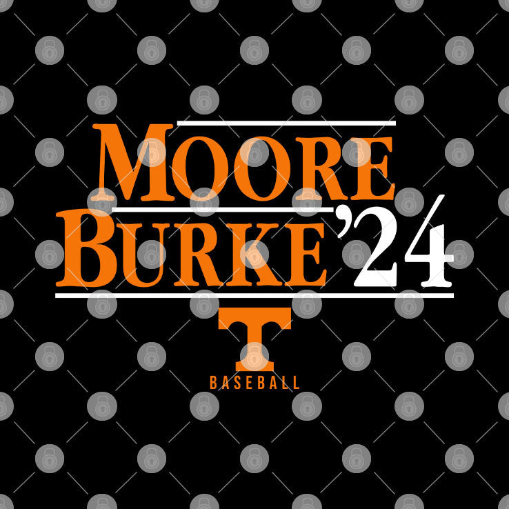 Tennessee Volunteers Moore Burke 2024 For President Shirt