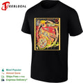 Motorcycle skeleton psychedelic poster shirt