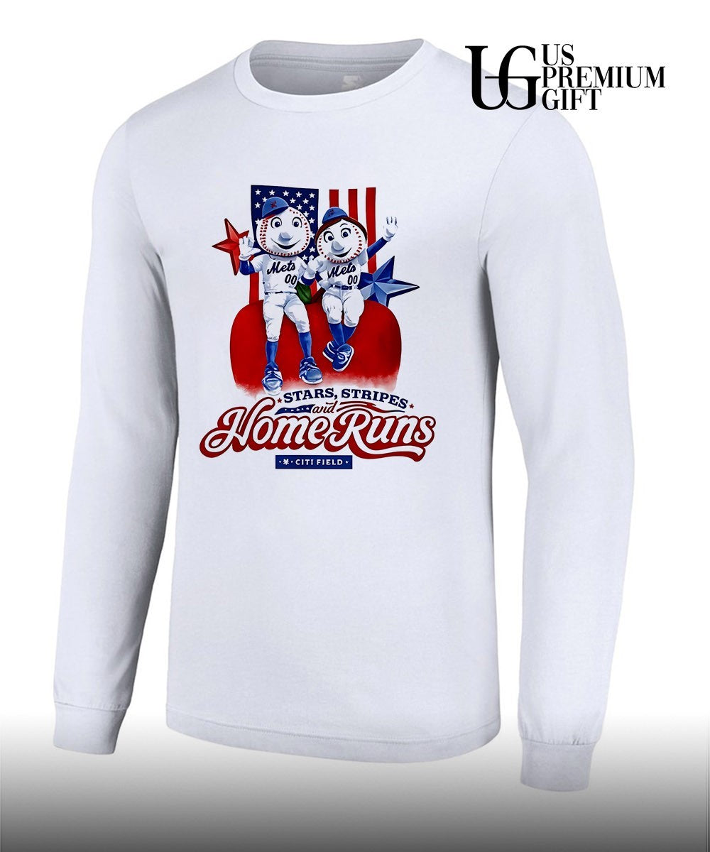 Mr. and Mrs. Met New York Mets Stars Stripes and Home Runs Citi Field shirt