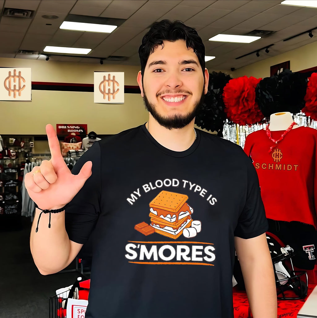 My Blood Type Is S’mores camping marshmallow shirt