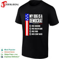 My dog is a democrat free housing free health care USA flag shirt