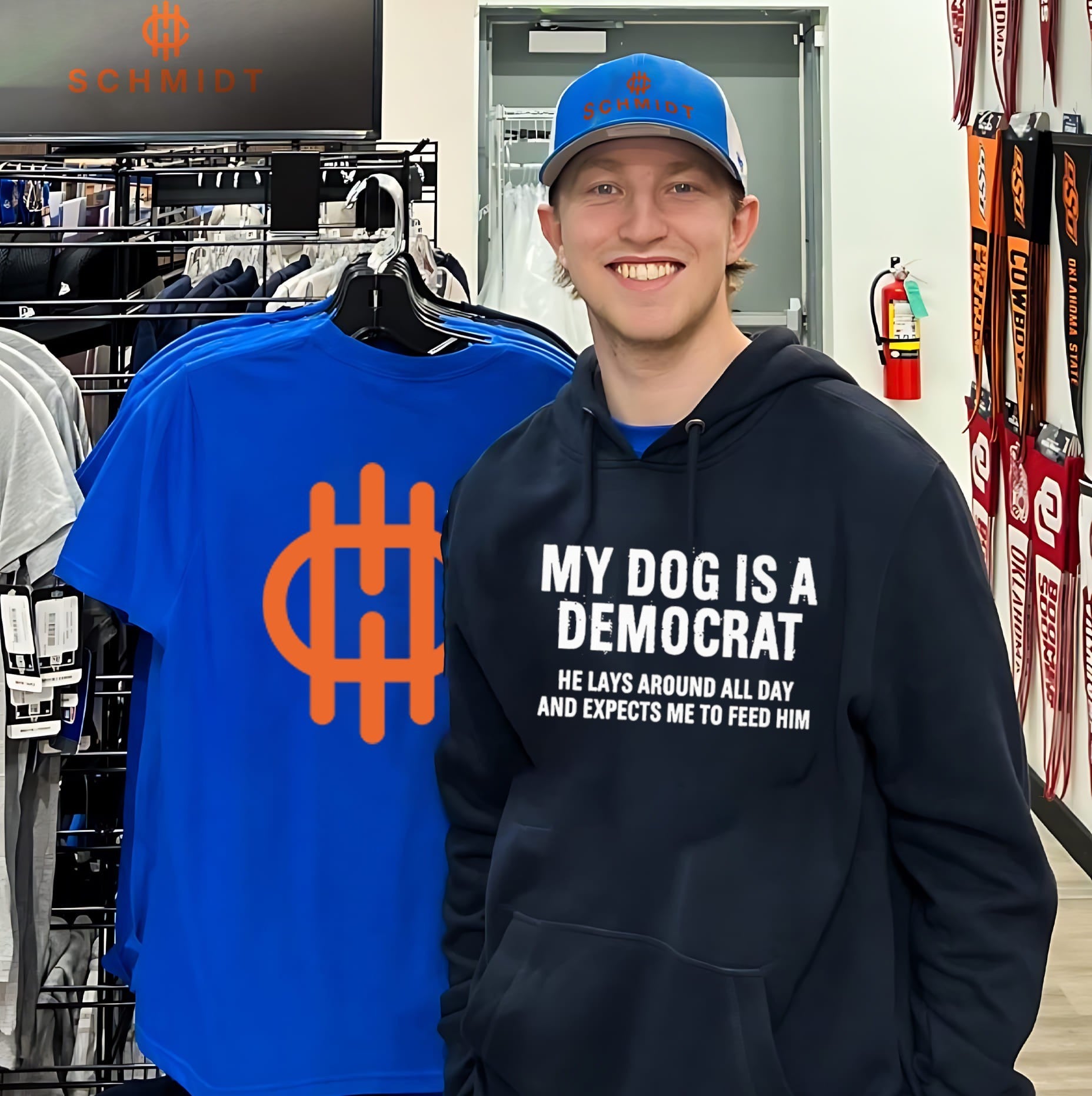 My dog is a democrat he lays around all day shirt